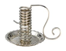 Nickel Plated Candle Holder H 12 cm