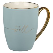 Mug Blue/Cream It is Well with My Soul