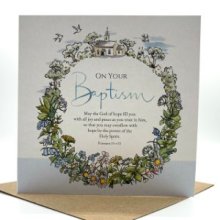 Baptism Wildflowers Single Card