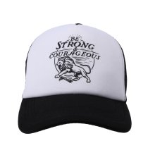 Be Strong & Courageous White Foam Cap