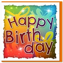 Happy Birthday Present Card