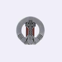 Claddagh With Cross & Stone Visor Clip - Pack of 4