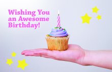 Birthday Postcard: Happy Birthday Candles (Package of 25)