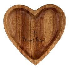 Prayer Bowl-Heart (6.5" x 6" x 1.25") Includes 10 Prayer Cards