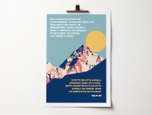 Welsh - I Lift Up My Eyes - Psalm 121 - A4 Print