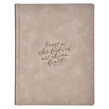 Trust Taupe Faux Leather Large Print King James Version Note-taking Bible - Proverbs 3:5