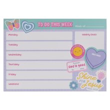 Weekly Planner Undated Shine For Jesus Matt. 5:16