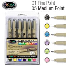 Pigma Micron Bible Study Kit (6 piece)