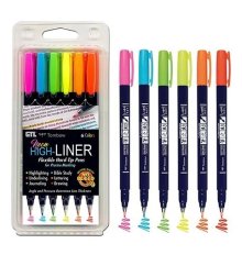 Neon Highlighter Hard-Tip (Set of 6)