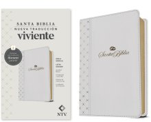 Biblia manual NTV, letra grande con Filament (SentiPiel, Blanco, Letra Roja)