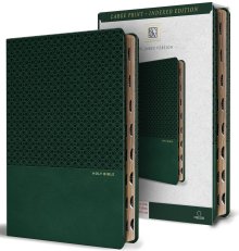 KJV Holy Bible, Large Print Handy, Gren Premium IL, Indexed
