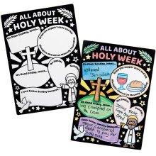 All About Holy Week Fuzzy Art Posters - Pack of 6