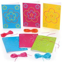 Flower Threading String Art Card Kits (Pack of 6)
