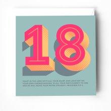 18th birthday card with bible verse on cover
