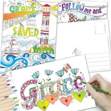 Images of Grace Coloring Postcards (Pack of 10)