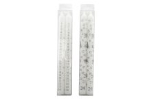 Pack of 2 White and Silver Advent Candles