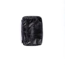 Bible Cover Patchwork Leather Black Large