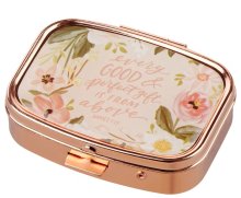 Every Good and Perfect Gift Rose Gold Pill Case - James 1:17