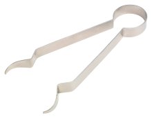 Matt Nickel Plated Charcoal Tongs L 18 cm