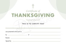 ETC Thanksgiving Certificate A5 Landscape (pack of 10)