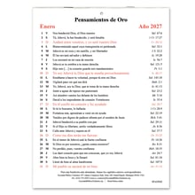 Spanish Golden Thoughts Calendar 2027