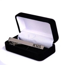 Tie Bar Jesus Silver