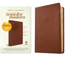Bíblia Sagrada NVT Slim Letra Grande com Filament (LeatherLike, Brown)