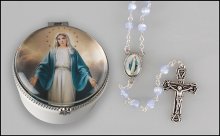 Miraculous Rosary with Porcelain Box