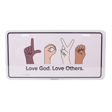 Love God Number Plate Tag
