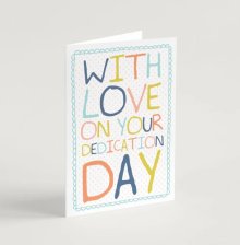 Rainbow Doodle Dedication Card