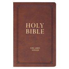 Chestnut Brown Faux Leather King James Version Gift Bible