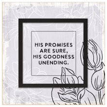 Plaque-Layered Grace-His Promises Are Sure (6" x 6")