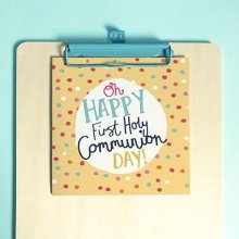 Oh Happy First Holy Communion Day Greeting Card & Envelope