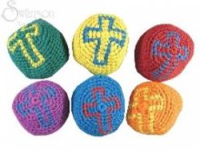 Religious Cross Knitted Balls (Pack of 12)