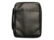 Black Fish Imitation Leather Bible Cover - Extra Large