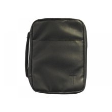 Black Cross Imitation Leather Bible Cover - Large