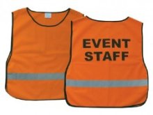 Orange Event Staff Safety Vest - XLarge