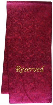 Pew Sash-Reserved-Burgundy/Gold