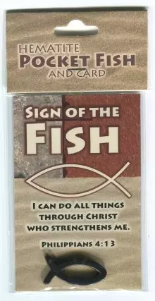 Hematite Fish Pocket Card