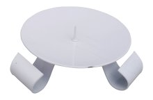 White Iron Candle Holder D 9 cm