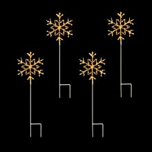 Set of 4 60cm SnowFlake Path Light with 260 LEDs in Warm White