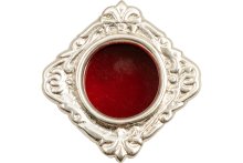Nickel Plated Pocket Reliquary D 6 cm