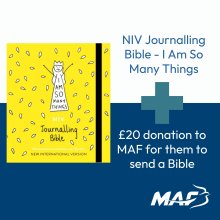 NIV Journalling Bible - I Am So Many Things and MAF Bible Donation