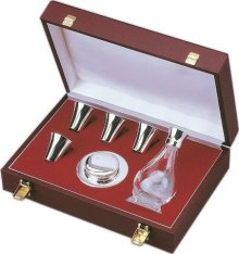6 Piece Communion Set Sterling Silver With Case