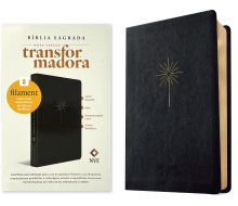 Bíblia Sagrada NVT Slim Letra Grande com Filament (LeatherLike, Black)