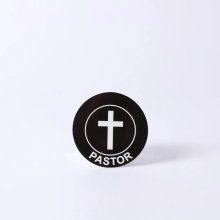 Pastor Badge with Static Cling - Pack of 6