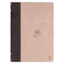 NLT, The Spiritual Growth Bible Faux Leather, Two-tone Pink and Brown
