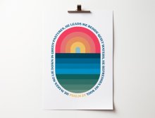 Psalm 23. He refreshes my soul. A4 poster. White background.