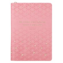 Journal Classic Zip Pink Be Still Ps. 46:10
