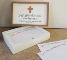 Prayer Box-First Holy Communion w/ 25 Prayer Cards (5.5" x 3.5")